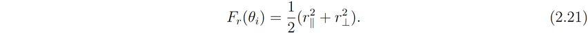 Reflectance Unpolarised Radiation