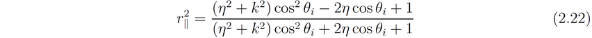 Reflection Coefficient Parallel Component