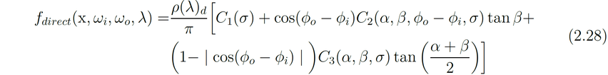 Self-Shading and Masking Formula