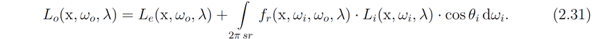 Kajiya Rendering Equation